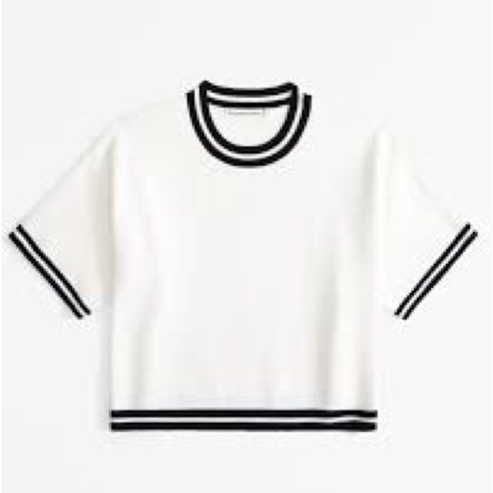 Abercrombie LuxeLoft Striped Sweater Tee